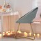 Modern Glam Velvet Accent Arm Chair with Golden Metal Legs and Soft Cushion Seat